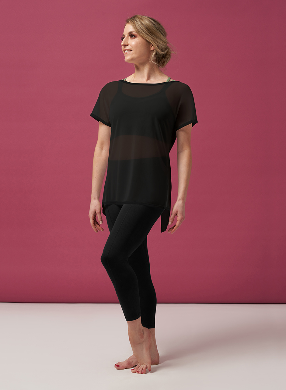 Bloch/Mirella Mesh Tie Tee - Z4182