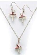 DASHA 5501 3D Ballerina Necklace/Earring Set