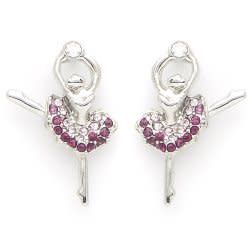 DASHA 5500 Pink Crystal Ballerina Earrings