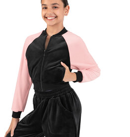 Bloch/Mirella Girls Julia Velvet Bomber Jacket