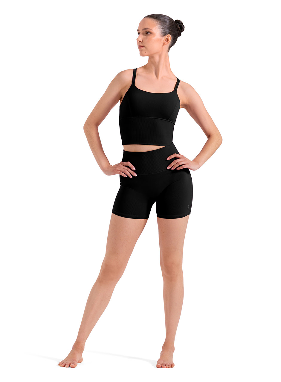 Bloch/Mirella Bloch Violet Cross Back Crop Top - Z30031