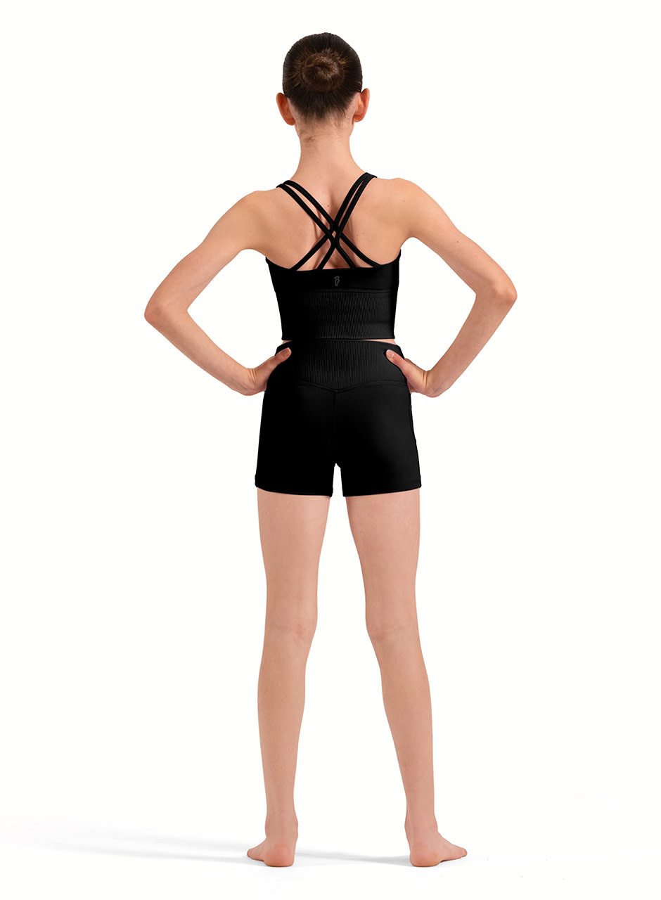 Bloch/Mirella Bloch Girls Layla Rib High Waist Short - CR90015