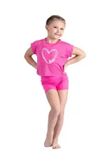 Danshūz 26306c Scribble Heart Tee
