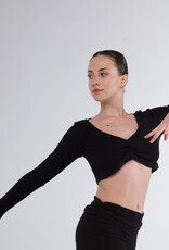 PRIDANCE Pridance Knit Crop Top with Decorative Knot - 303