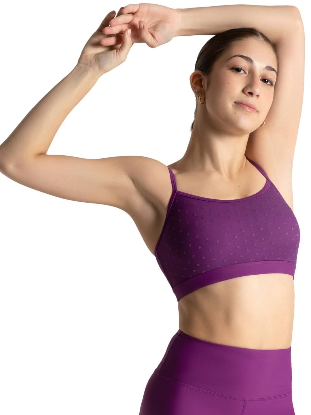 Capezio Capezio Spot On Mesh Overlay BraTek Bra Top - 12006W