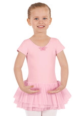 Eurotard Eurotard Girls Mesh Tutu Crystal Neck Short Sleeve Leotard - 33911