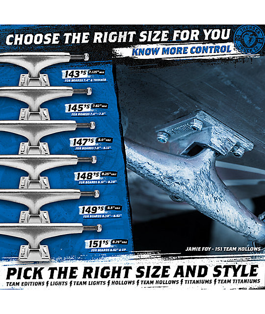 titanium 3 polished 147 truck - Studio Skate Supply