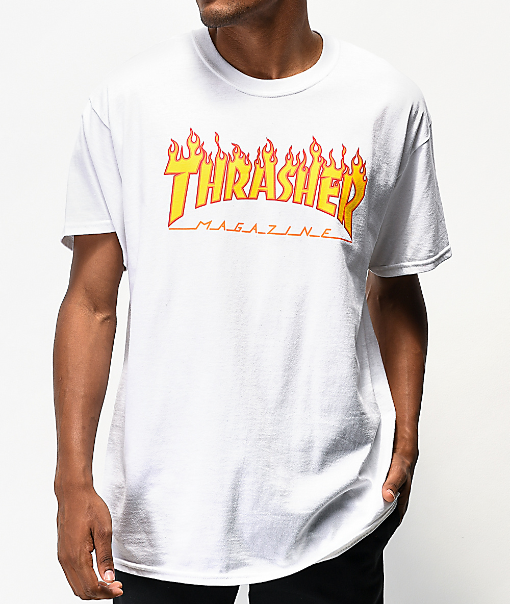 thrasher flame ss tee