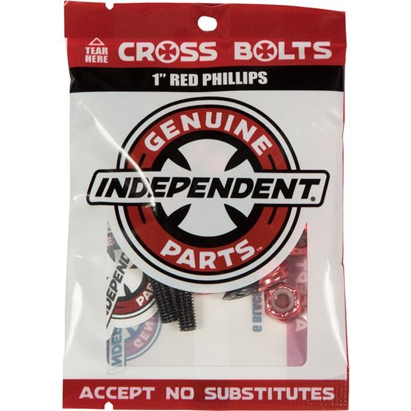 independent independent phillips 1in black red hardware