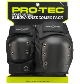 pro tec pro tec street knee elbow black pad set