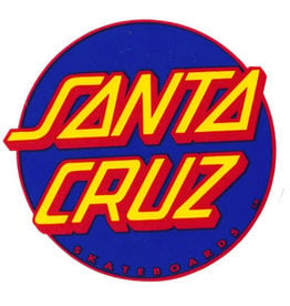 santa cruz santa cruz other dot 3in x 3in navy red sticker