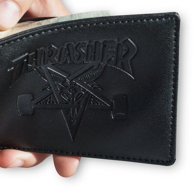 thrasher thrasher sk8 goat leather wallet