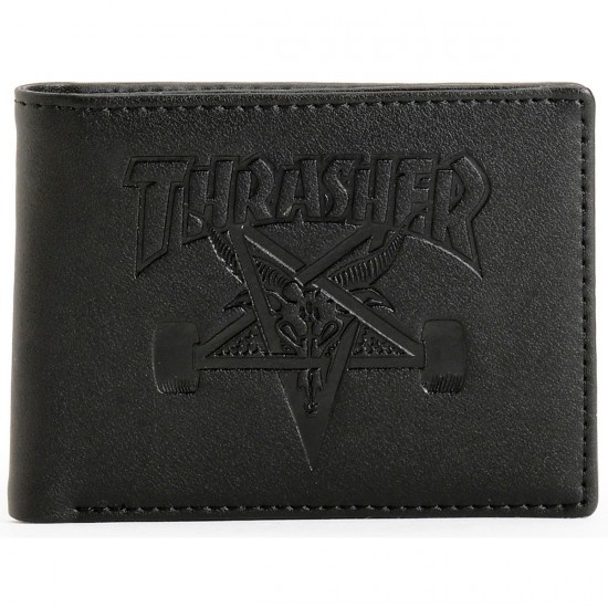 thrasher sk8 goat leather wallet