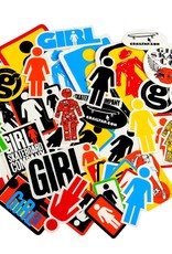 girl girl logo large sticker
