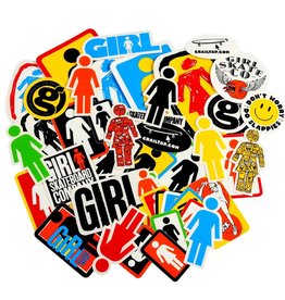 girl logo small sticker
