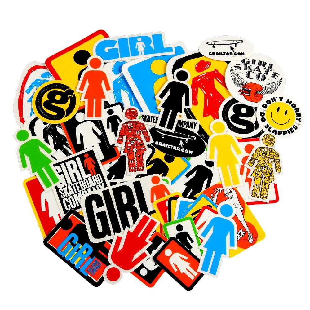 girl girl logo small sticker