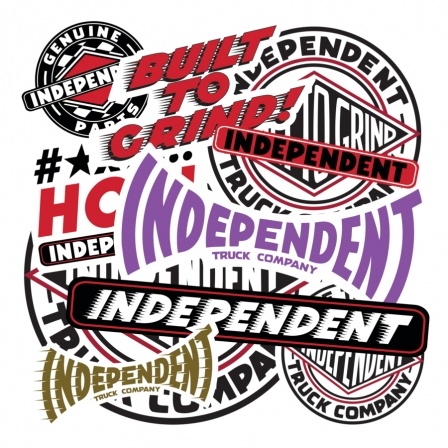 independent independent logo assorted large sticker