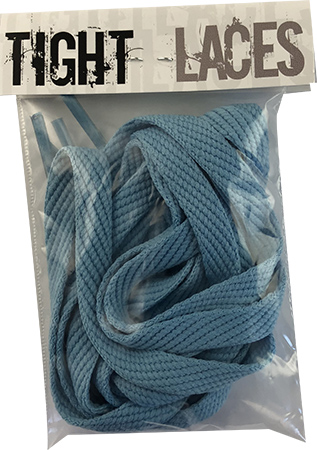 tight laces flat 45in sky blue laces