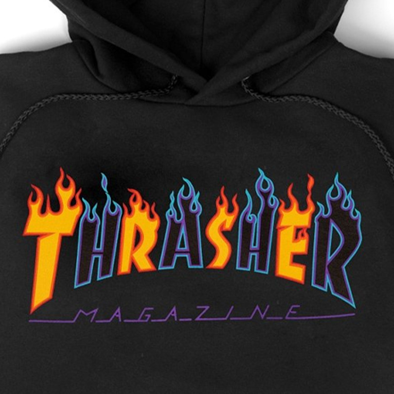 thrasher thrasher double flame hoodie