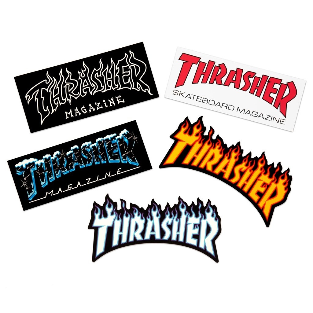 thrasher thrasher logo 8in sticker