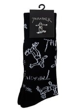 thrasher gonz logo black crew socks