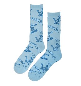 thrasher gonz logo blue crew socks