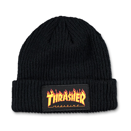 thrasher flame logo beanie
