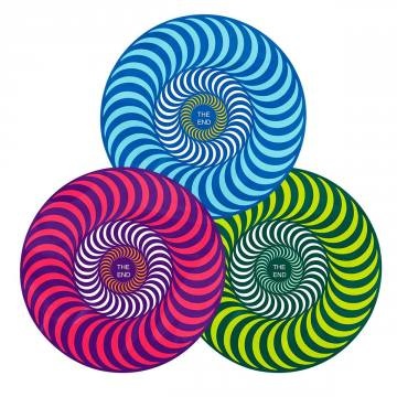 spitfire tri color swirl 5" sticker