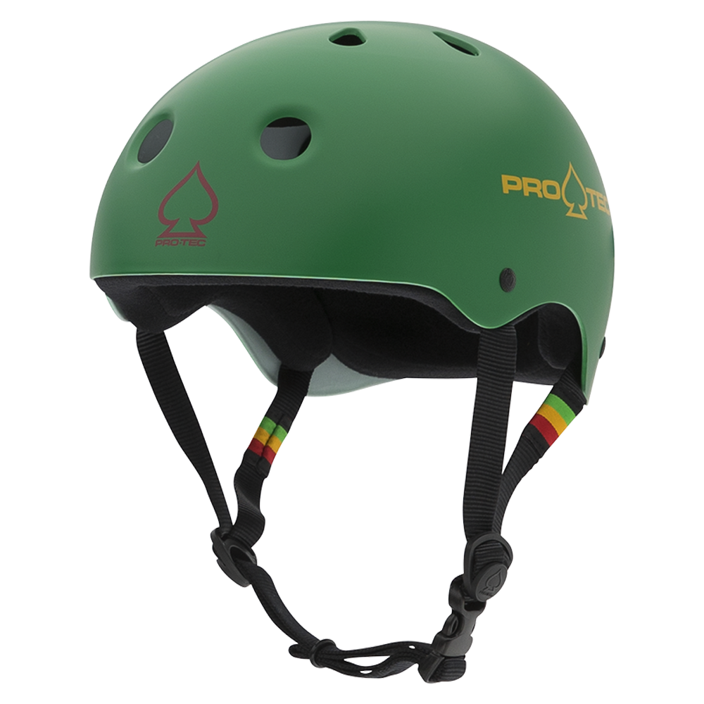 pro tec pro tec classic skate helmet matte rasta green