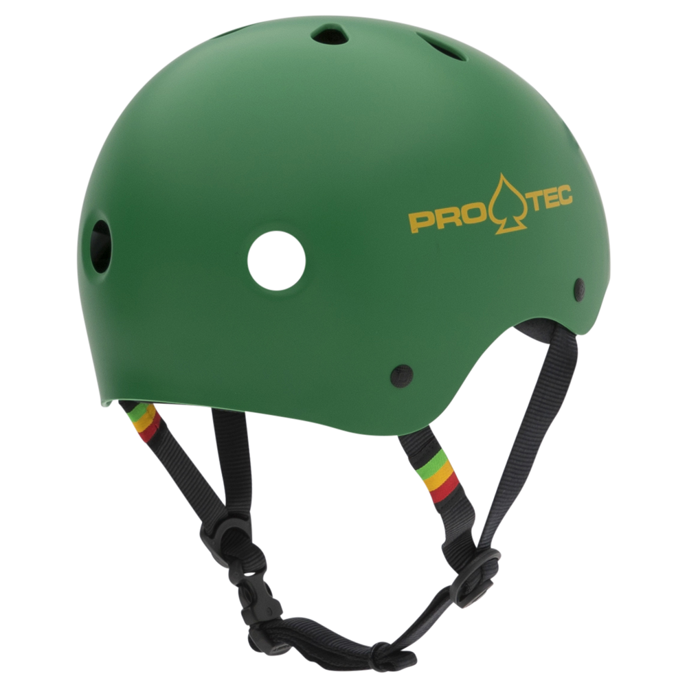 pro tec pro tec classic skate helmet matte rasta green