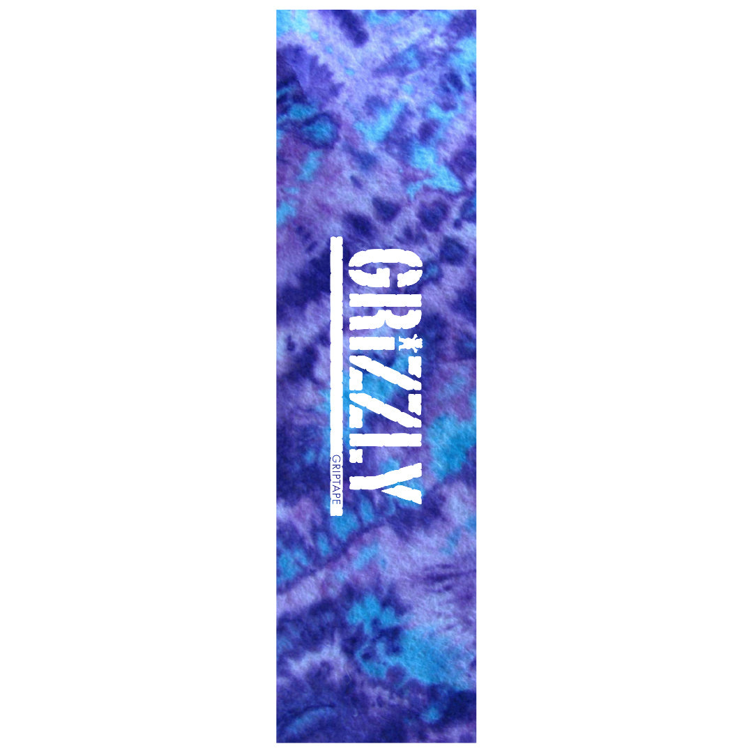 grizzly tie dye stamp summer22 purple perforated 9in grip