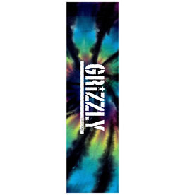 grizzly tie dye stamp summer22 black perforated 9in grip