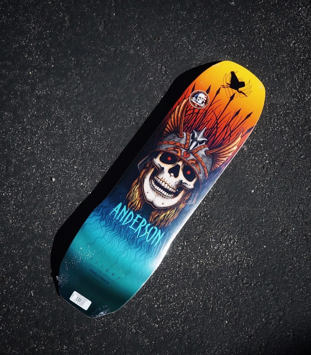 andy anderson heron skull pro flight 9.13 deck - Studio Skate Supply