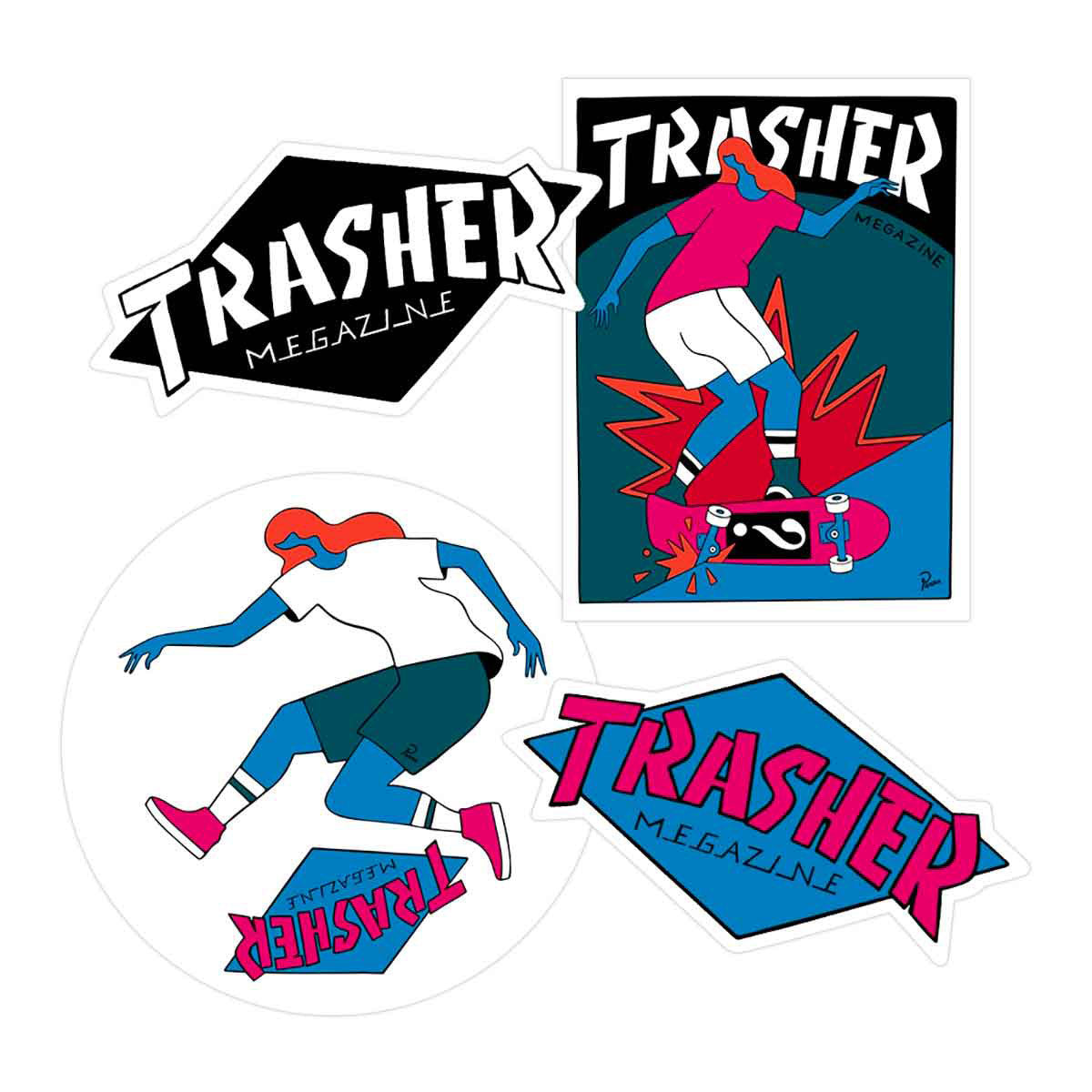 thrasher thrasher perra sticker 4 pack