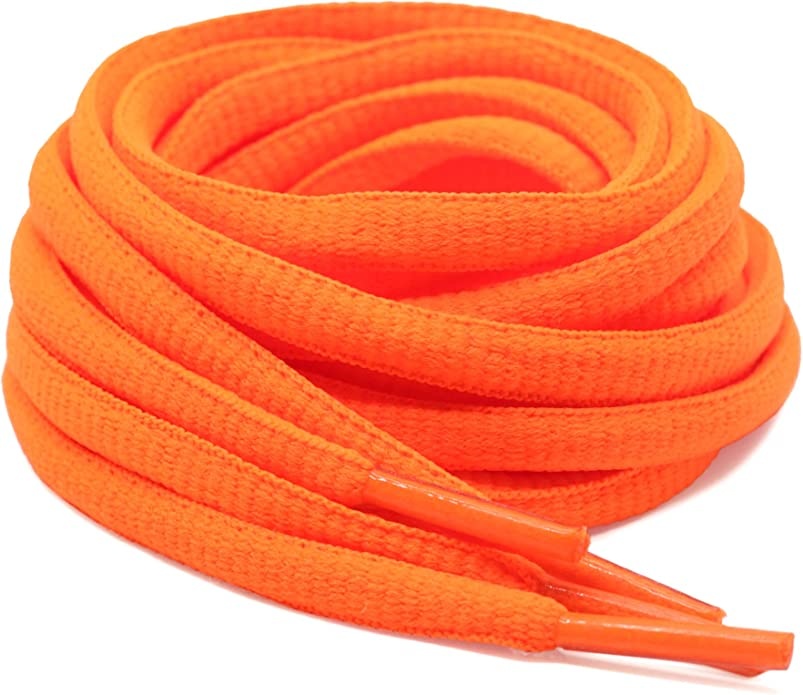 tight laces oval 48in neon orange laces