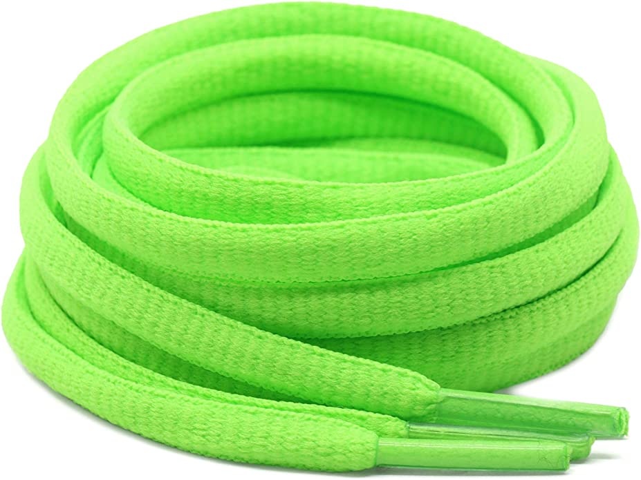 tight laces oval 48in neon green laces