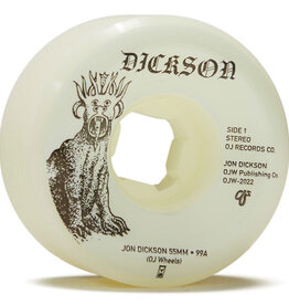 oj wheels oj jon dickson hi fi original white hardline 55mm 99a wheels