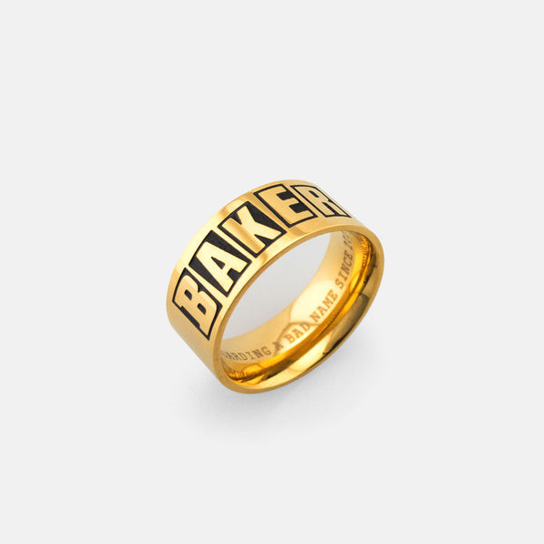 baker baker brand logo gold ring