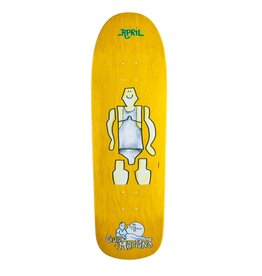 april april guy by gonz yellow 90s shaped 9.6 deck