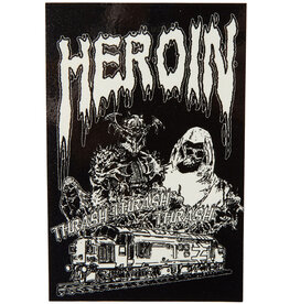 heroin heroin teggxas thrash sticker