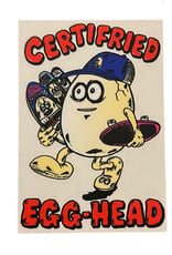heroin heroin certifried egg head sticker