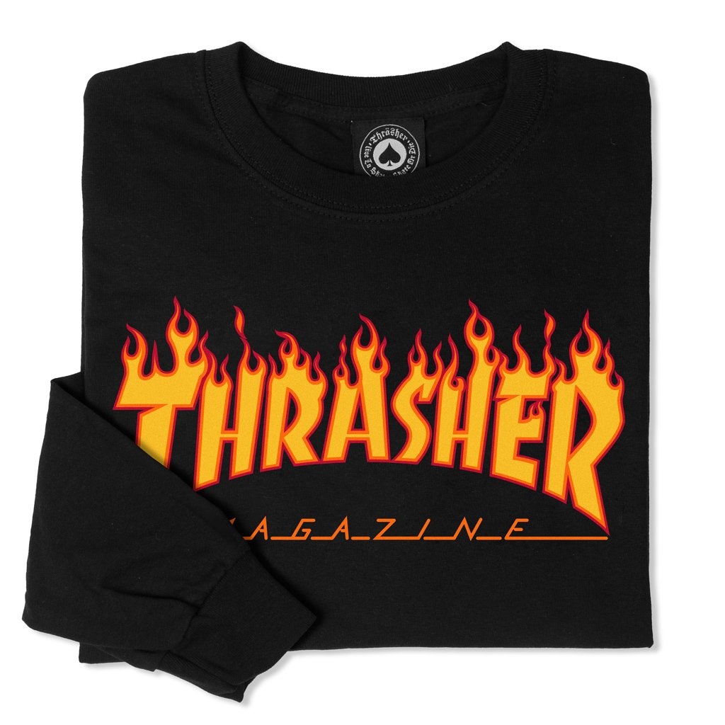 thrasher Thrasher - flame longsleeve tee