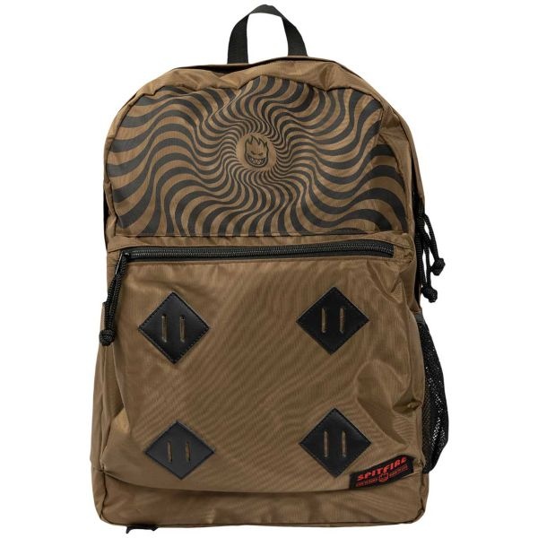 spitfire spitfire big head swirl brown black backpack