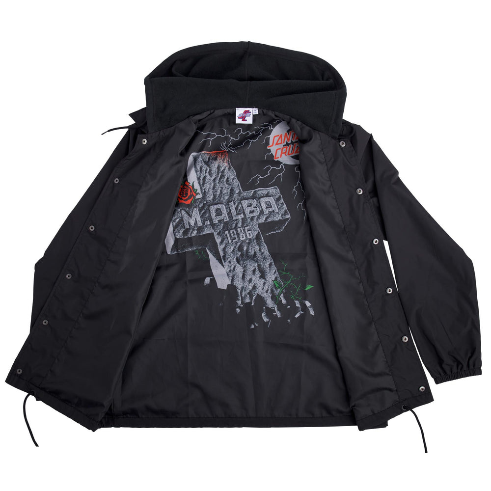 santa cruz santa cruz malba tombstone hooded jacket