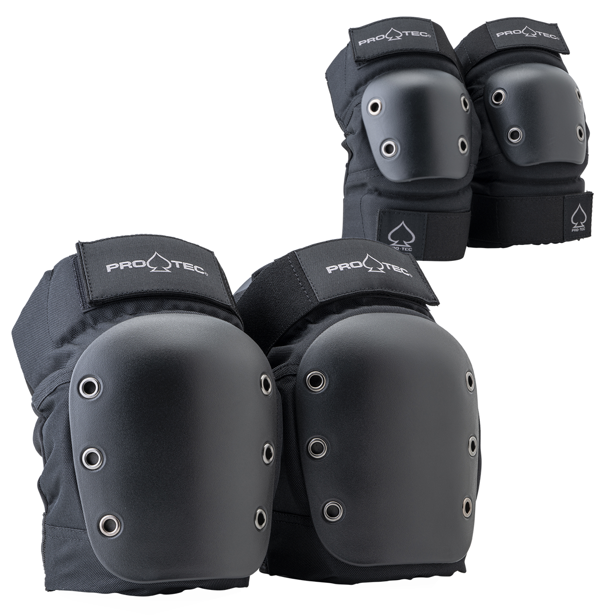 pro tec pro tec street knee elbow black pad set