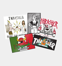 thrasher thrasher x toy machine sticker 5 pack