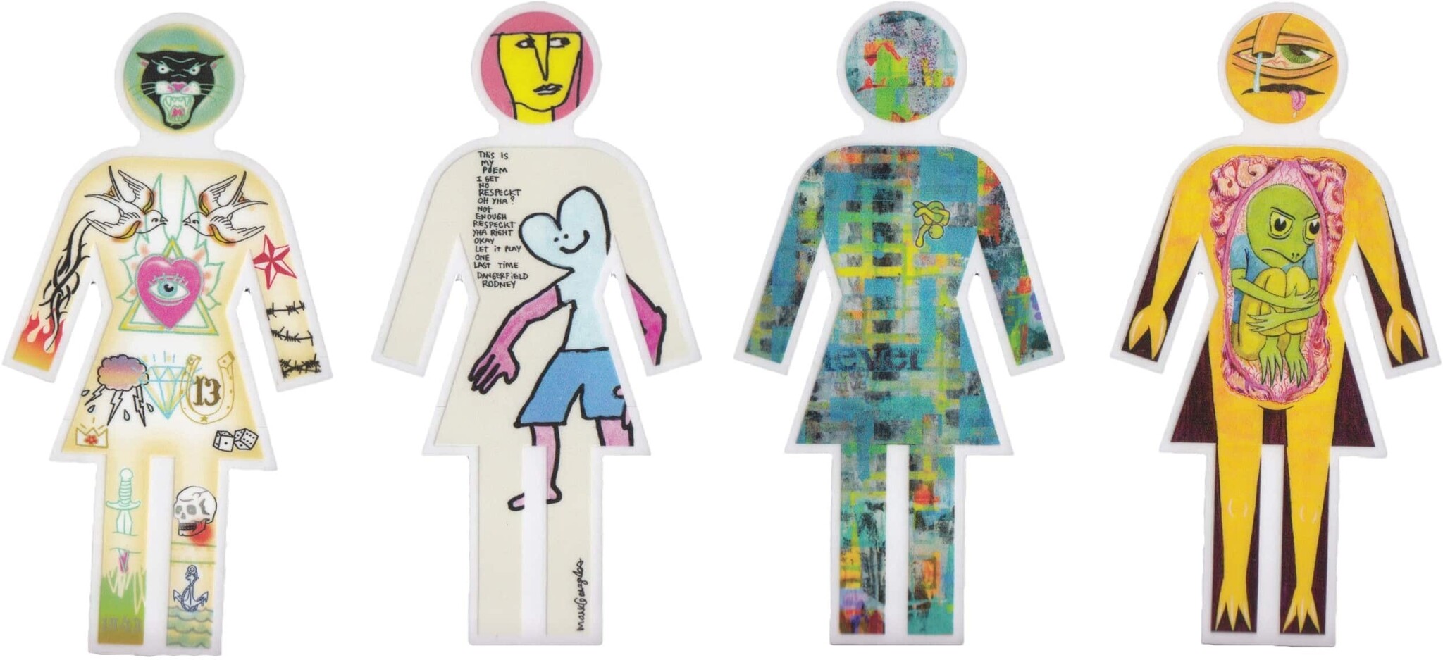girl girl modernica sticker 4 pack