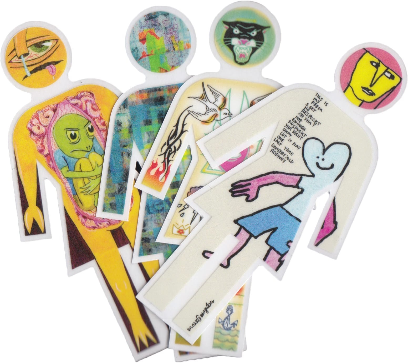 girl girl modernica sticker 4 pack