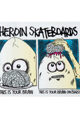 heroin heroin allegory brain on eggs sticker