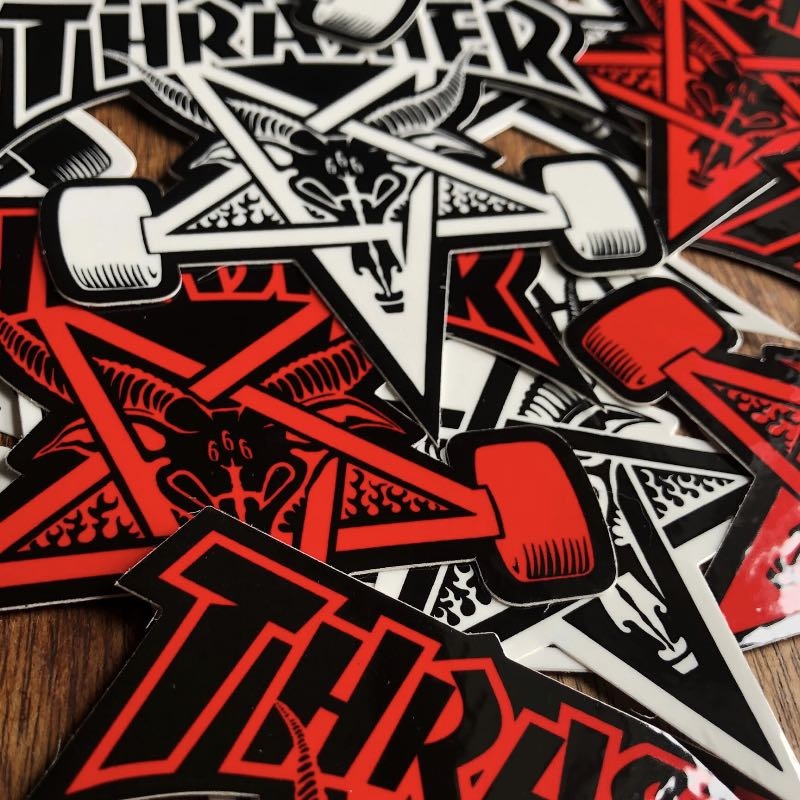 thrasher thrasher sk8 goat 4in sticker